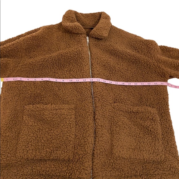 Brown Teddy Bear Fleece Zip Up Jackets, Size XL - Picture 8 of 12